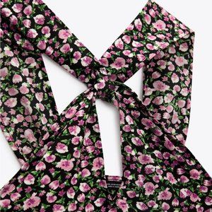 Top, floral,purple,zara